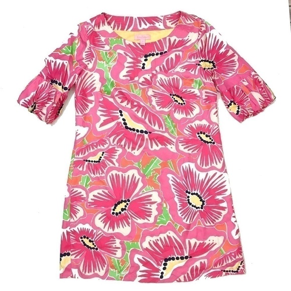 Lilly Pulitzer Silk Floral Shift Dress Dasha - Picture 1 of 8